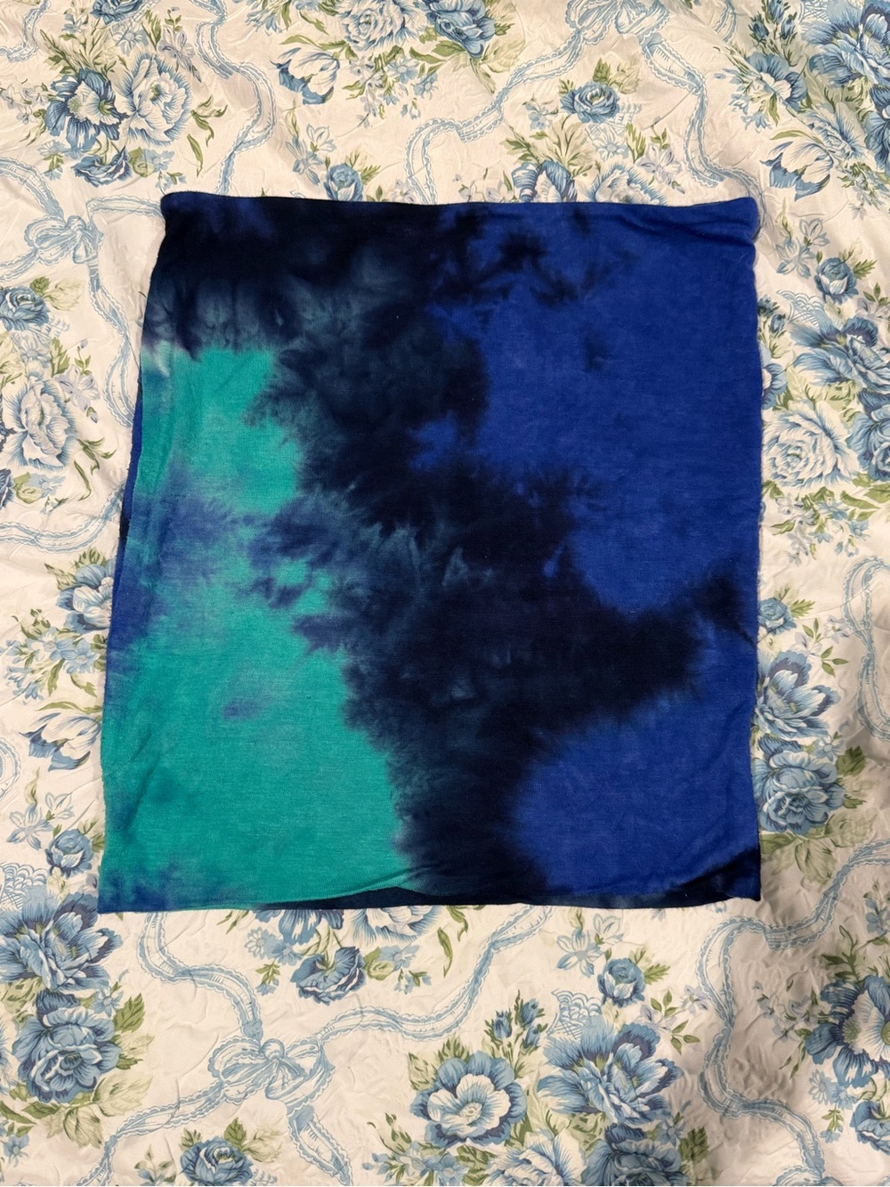 Tie-Dye Pencil Skirt in Blue and Teal